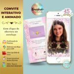 Convite 15 anos Floral Rosa