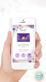 Convite 15 anos Floral Lilás e Rosa - Imagem 2