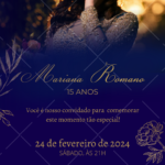 Convite 15 anos Azul Marinho