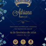 Convite 15 anos Azul