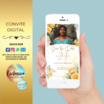 Convite 15 anos Floral Amarelo